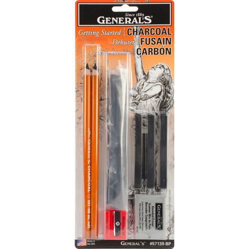 2 Pack - General's Charcoal Drawing Essentials Tool Kit 11pcs- - 57139-BP - 044974571395