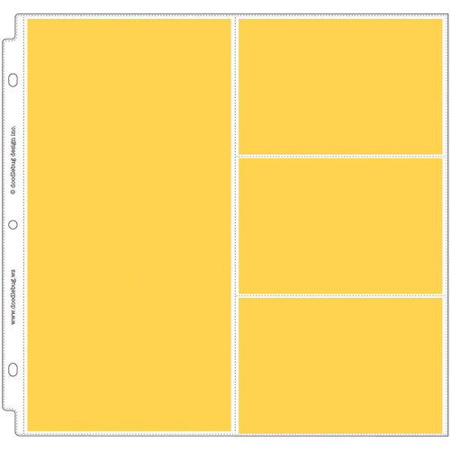 2 Pack - Doodlebug Page Protectors 12"X12" 12/Pkg-(1) 6"X12" & (3) 6"X4" Pockets - DB3495 - 842715034952
