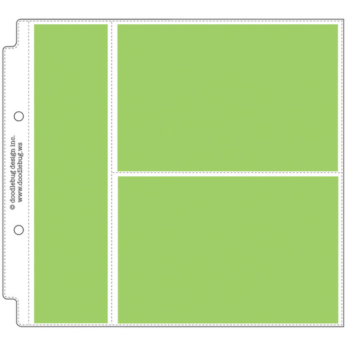 2 Pack Doodlebug Page Protectors 8"X8" 12/Pkg-(1) 2"X8.25" & (2) 6"X4" Pockets DB3498 - 842715034983