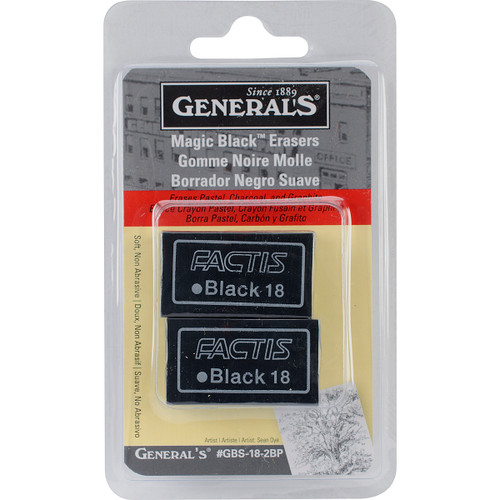 5 Pack General's Magic Black Erasers 2/PkgGBS182BP - 044974181822