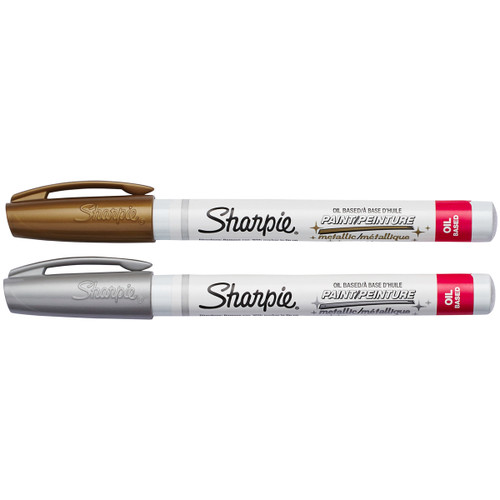 3 Pack Sharpie Extra Fine Oil-Based Paint Markers 2/Pkg-Gold & Silver 30588PP