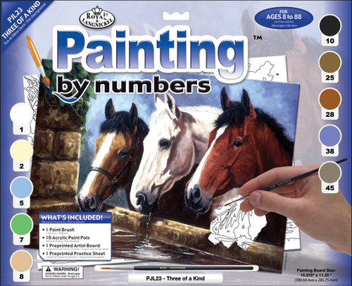 4 Pack - Royal & Langnickel(R) Large Paint By Number Kit 15.4"X11.25"-3 Of A Kind - PJL-23 - 090672056573