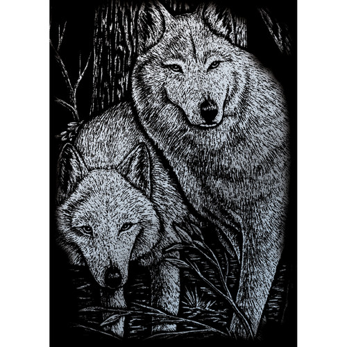 6 Pack - Royal & Langnickel(R) Silver Foil Engraving Art Kit 5"X7"-Prowling Friends - SILMIN-104
