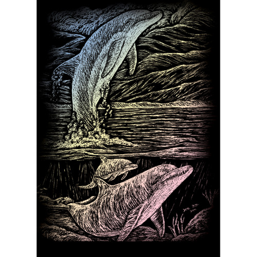 6 Pack - Royal & Langnickel(R) Holographic Foil Engraving Kit 5"X7"-Jumping Dolphin - HOLOMIN-103