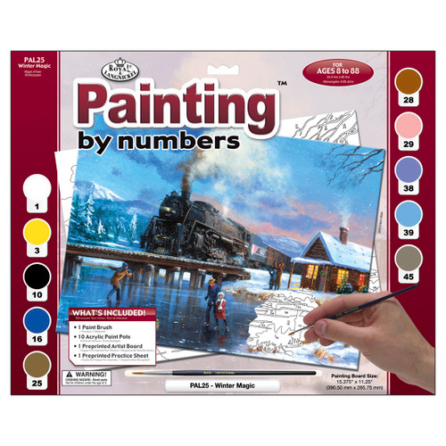 4 Pack Royal & Langnickel(R) Paint By Number Kit 15.375"X11.25"-Winter Magic PAL-25 - 090672056672