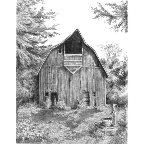 3 Pack Royal & Langnickel(R) Sketching Made Easy Kit 9"X12"-Old Country Barn SKBN-1