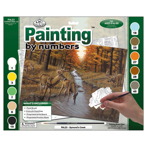 4 Pack Royal & Langnickel(R) Paint By Number Kit 15.375"X11.25"-Symond's Creek PAL-23 - 090672056658