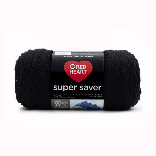 3 Pack - Red Heart Super Saver Yarn-Black - E300B-312 - 073650846410