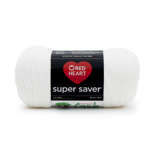 3 Pack - Red Heart Super Saver Yarn-White - E300B-311 - 073650846403