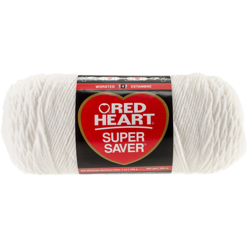 3 Pack - Red Heart Super Saver Yarn-White - E300B-311 - 073650846403