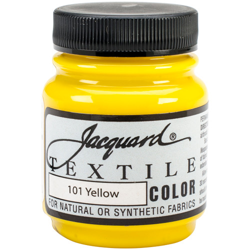 3 Pack - Jacquard Textile Color Fabric Paint 2.25oz-Yellow - TEXTILE-1101 - 743772110101