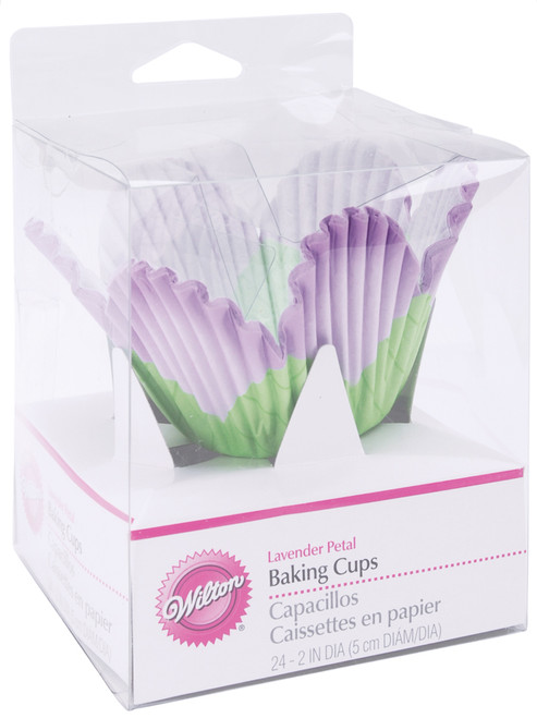 3 Pack Wilton Fancy Standard Baking Cups 24/Pkg-Petal Lavender W4151442 - 070896514424