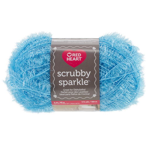 3 Pack Red Heart Scrubby Sparkle Yarn-Icepop E851-8506 - 073650013812