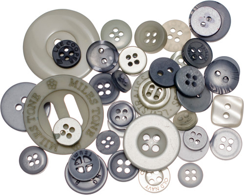 3 Pack - Buttons Galore Button Mason Jars-Smokey Greys - MJ-111