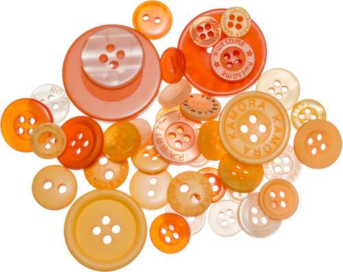 3 Pack - Buttons Galore Button Mason Jars-Sweet Mango - MJ-103
