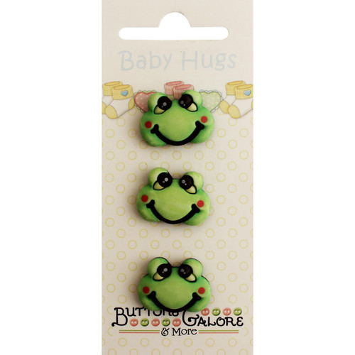 6 Pack Buttons Galore Baby Hugs Buttons-Froggy BH-120 - 840934086578