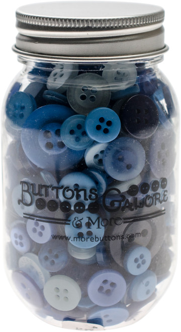3 Pack - Buttons Galore Button Mason Jars-Open Seas - MJ-102 - 840934063128