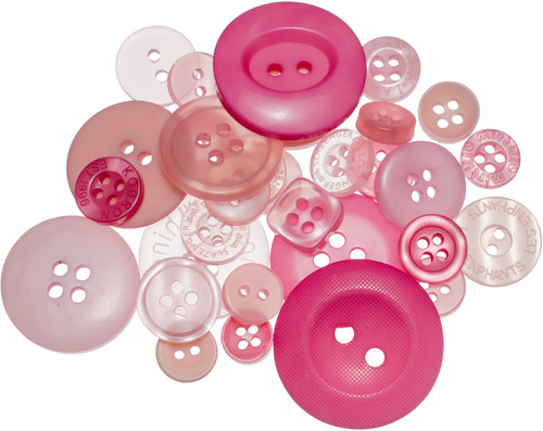 3 Pack Buttons Galore Button Mason Jars-Pink Grapefruit MJ-106