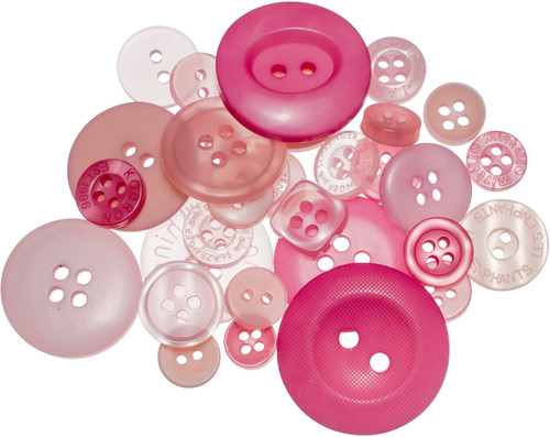 3 Pack - Buttons Galore Button Mason Jars-Pink Grapefruit - MJ-106 3 Pack - Buttons Galore Button Mason Jars-Pink Grapefruit - MJ-106