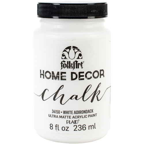 3 Pack - FolkArt Home Decor Chalk Paint 8oz-White Adirondack - HDCHALK-34150 - 028995341502 3 Pack - FolkArt Home Decor Chalk Paint 8oz-White Adirondack - HDCHALK-34150 - 028995341502