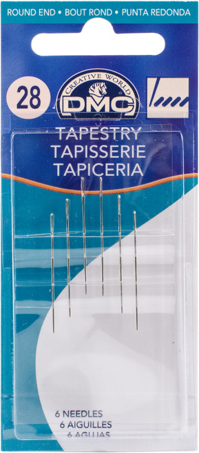 12 Pack DMC Tapestry Hand Needles-Size 28 6/Pkg 1767-28 - 077540382798