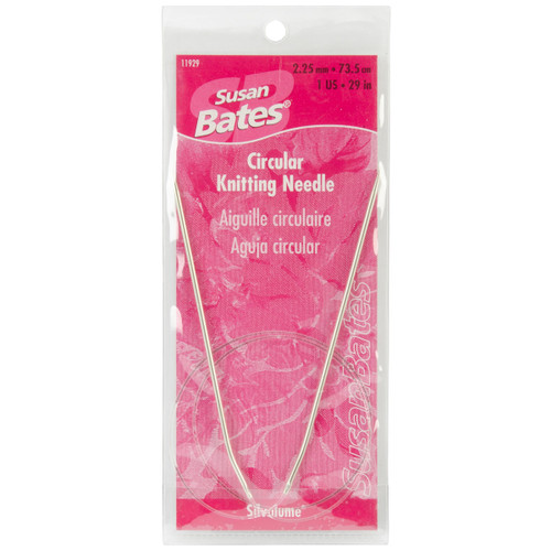 3 Pack Susan Bates Silvalume Circular Knitting Needles 29"-Size 1/2.25mm 119291 - 077216005617