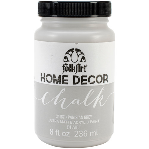 3 Pack - FolkArt Home Decor Chalk Paint 8oz-Parisian Gray - HDCHALK-34167 - 028995341670 3 Pack - FolkArt Home Decor Chalk Paint 8oz-Parisian Gray - HDCHALK-34167 - 028995341670