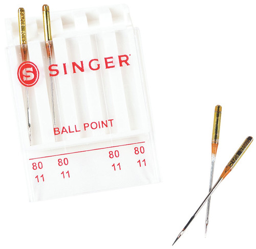 6 Pack Singer Universal Ball Point Machine Needles-Size 11/80 4/Pkg 4812