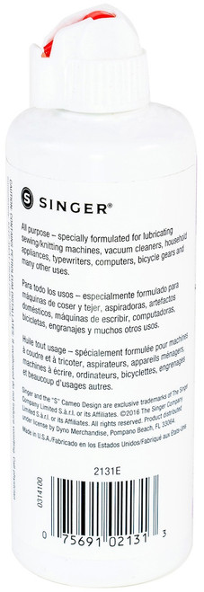 6 Pack - SINGER Machine Oil-4oz - 2131E 6 Pack - SINGER Machine Oil-4oz - 2131E