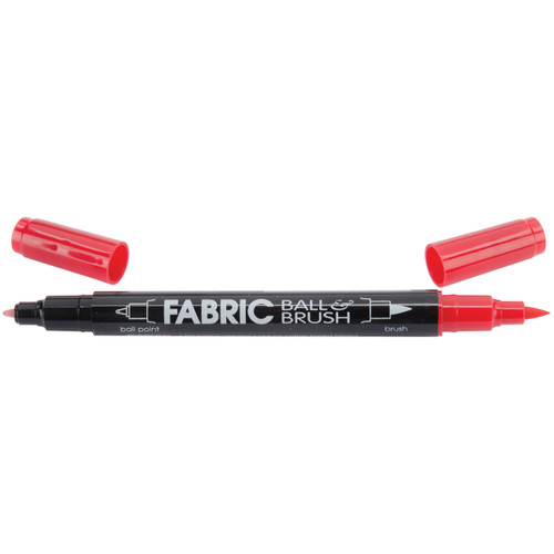 6 Pack Uchida Ball & Brush Fabric Marker-Red 122-S-2