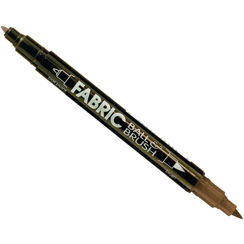 6 Pack - Uchida Ball & Brush Fabric Marker-Brown - 122-S-6 - 028617122267