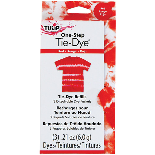 3 Pack Tulip One-Step Tie-Dye Refill .13oz 3/Pkg-Red TFDRF-29035 - 017754290359