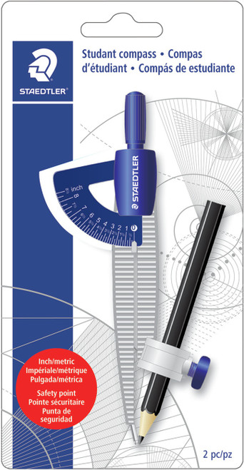 3 Pack - Staedtler Compass With Pencil- - 557SCBK - 031901950293