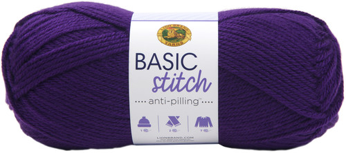 3 Pack - Lion Brand Basic Stitch Anti-Pilling Yarn-Purple - 202-147 - 023032035703