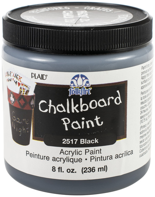 3 Pack - FolkArt Chalkboard Paint 8oz-Black - 25-17 - 028995025174