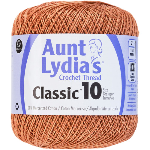 3 Pack Aunt Lydia's Classic Crochet Thread Size 10-Copper Mist 154-0310 - 073650797217