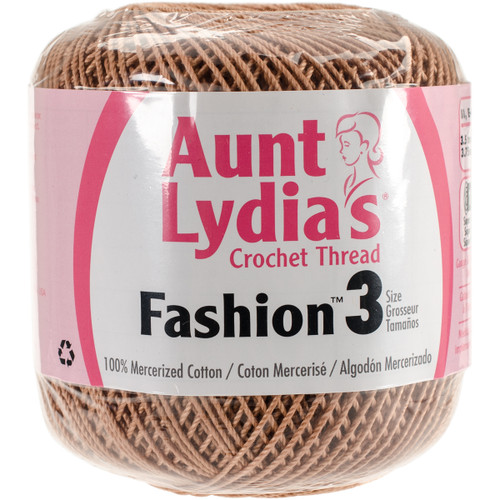 3 Pack Aunt Lydia's Fashion Crochet Thread Size 3-Copper Mist 182-0310 - 073650797262