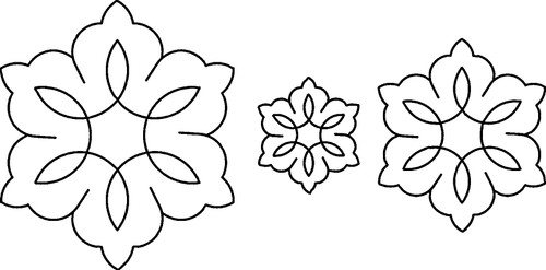 2 Pack Sten Source Quilt Stencils-3", 5" & 7" C. L. Flowers 8"X18" CS-1001