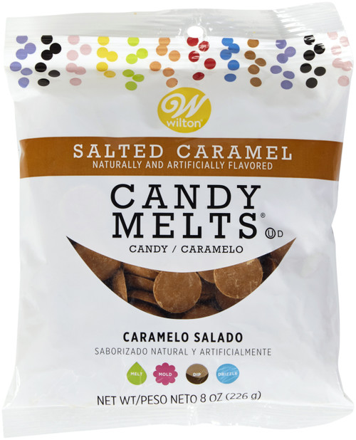 6 Pack Wilton Candy Melts Flavored 8oz-Salted Caramel W9481 - 070896060891