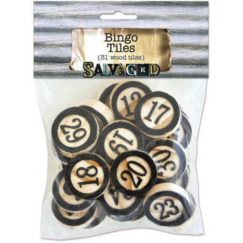 5 Pack - BCI Crafts Salvaged Wood Bingo Tiles 31/Pkg-1" - 30BINGBL - 609465591162