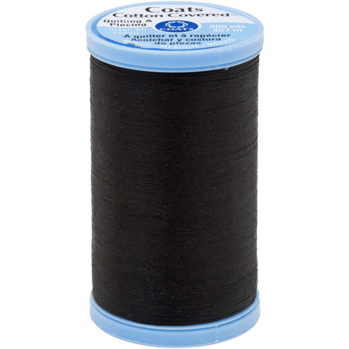 3 Pack - Coats Cotton Covered Quilting & Piecing Thread 500yd-Black - S926-0900 - 073650831294
