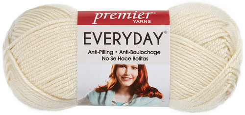 3 Pack - Premier Anti-Pilling Everyday Worsted Yarn-Cream - DN100-2 - 877503001298