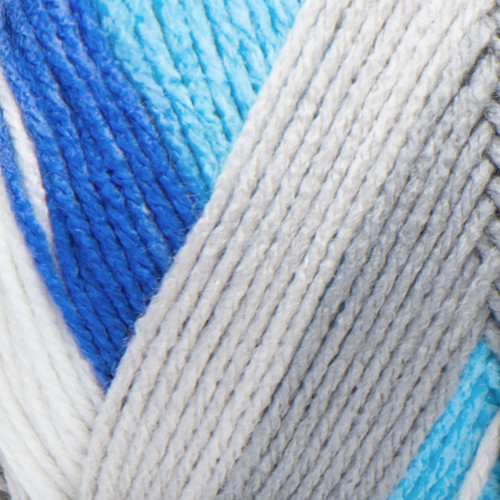 3 Pack - Red Heart Super Saver Yarn-Calm Stripe - E300B-4147