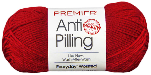 3 Pack - Premier Anti-Pilling Everyday Worsted Yarn-Really Red - DN100-7 - 877503001342 3 Pack - Premier Anti-Pilling Everyday Worsted Yarn-Really Red - DN100-7 - 877503001342