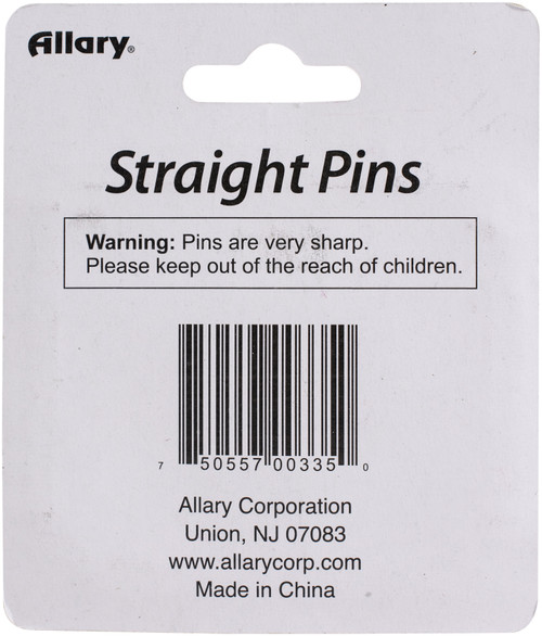 12 Pack Allary Straight Pins 50/Pkg-Size 17 335A