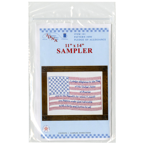 4 Pack - Jack Dempsey Stamped White Sampler 11"X14"-Pledge Of Allegiance - 181 490 - 013155134902