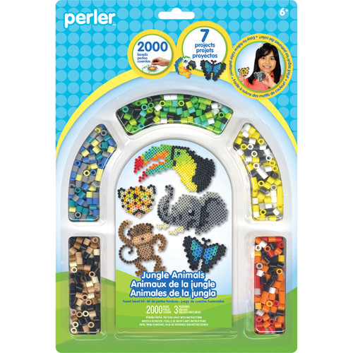 3 Pack - Perler Fused Bead Kit-Jungle - 80-62989 - 048533629893