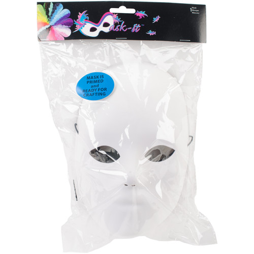 Plastic Face Mask, 8 3/8'' x 5 1/8'', White, Mardi Gras Supplies from Factory Direct Craft