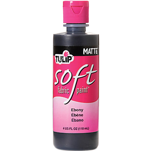3 Pack - Tulip Soft Fabric Paint 4oz-Matte - Ebony - TSFP-20404 - 017754204042