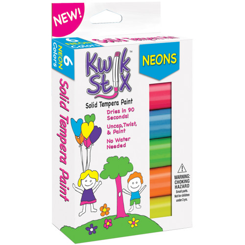 3 Pack - Kwik Stix Solid Tempera Paint Sticks 6/Pkg-Neon - TPG-6-10